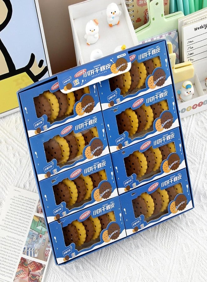 SSKR Biscuit Cookie Shape Erasers for Kids | Fun & Non-Toxic Stationery Eraser for School & Return Gifts | Cute Cartoon Style Erasers (Pack of 12 Pcs) - Image 5